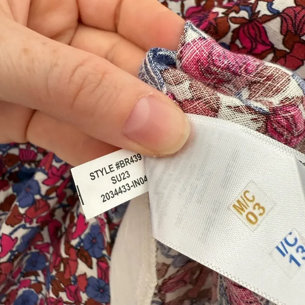 J.Crew Afternoon Linen Dress in Berry Floral